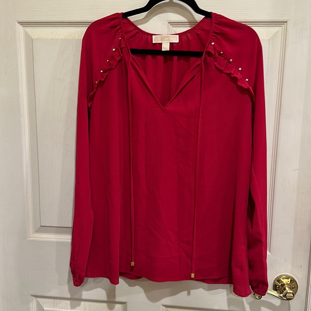 Michael Kors red blouse